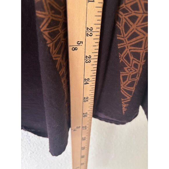 Kenar Bohemian Black & Orange Brown Waist Band Embellished Skirt Size 6 - Picture 11 of 14